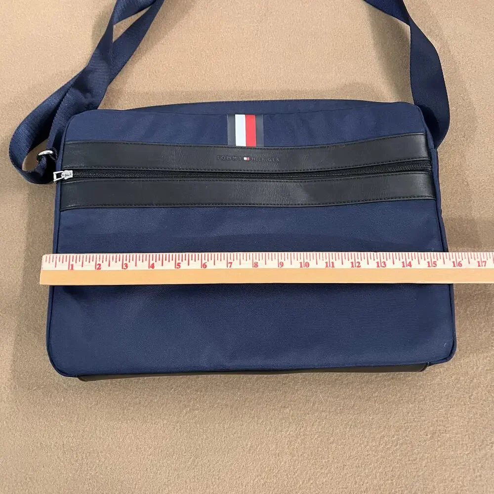 Tommy Hilfiger Smart Nylon Navy Blue Messenger Laptop Crossbody Bag Unisex